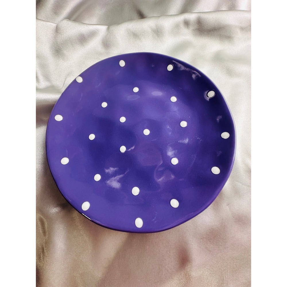 Maxwell & Williams Sprinkle Purple Polka Dot 8 Inch Salad Plates Set of 5 - Picture 6 of 9